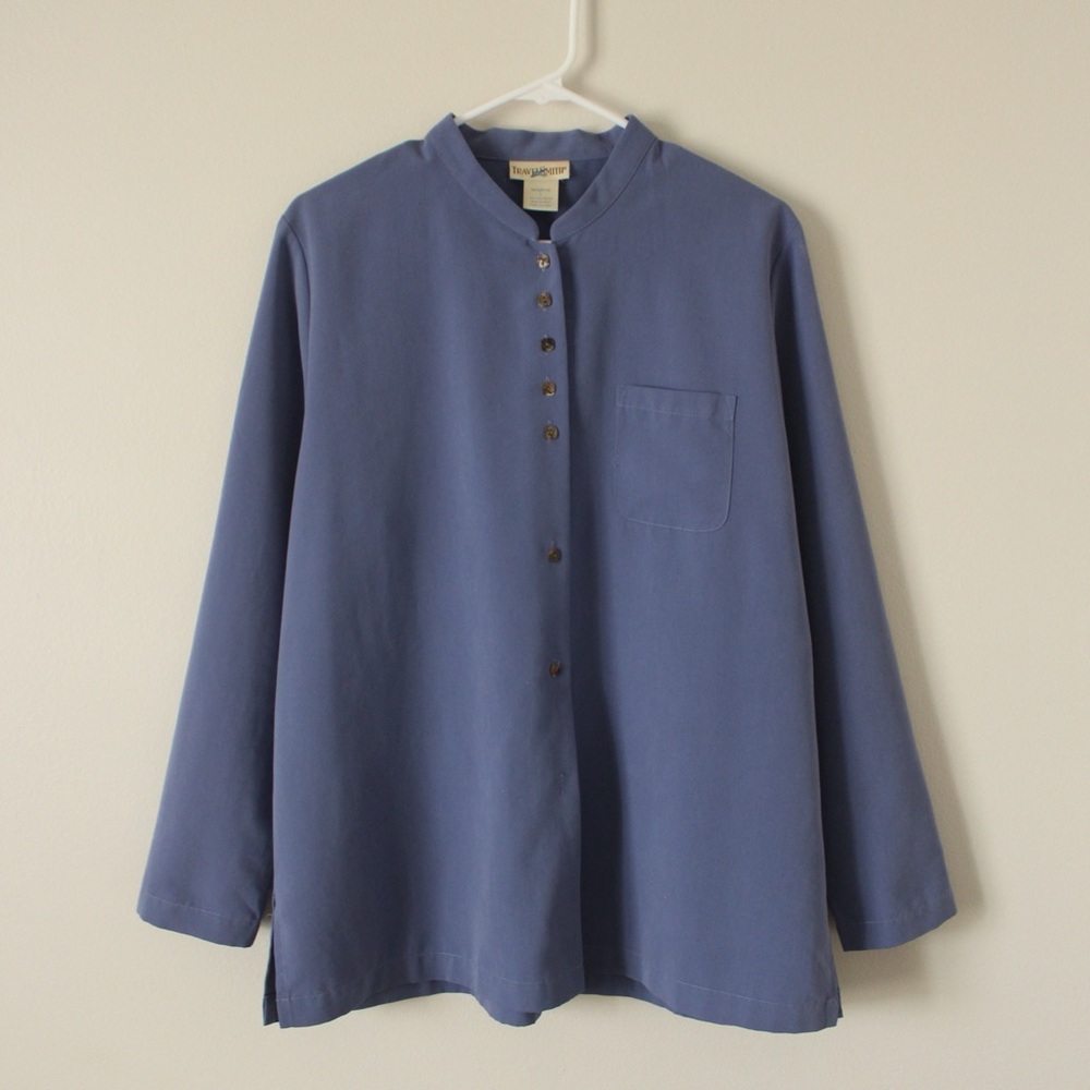 VTG Faux Suede Button Up